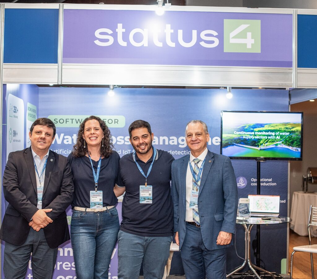 Visitantes no estande da Stattus4 no Water Loss 2026
